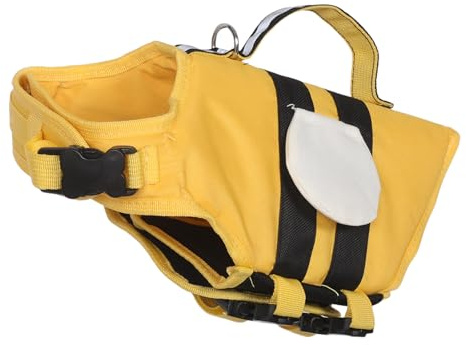 Beavorty Hundeschwimmweste für Kleine Hunde mit Verstellbarem Sitz und Oxford Stoff Auftriebsstarke Rettungsweste für Welpen für Strand und Spielzeit Größe S 2,5-5 Kg