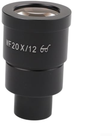 Mikroskop-okular WF10X/20 WF20X/12, 30 mm vidvinkel-okular av optiskt glas med FMC-beläggning, stort synfält och metallhölje för stereo-mikroskop, svart, hållbar (WF20X/12)