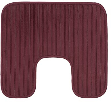 Gözze - Alfombrilla de WC antideslizante y suave en forma de U, Poliéster, 50 x 45 cm - Morado