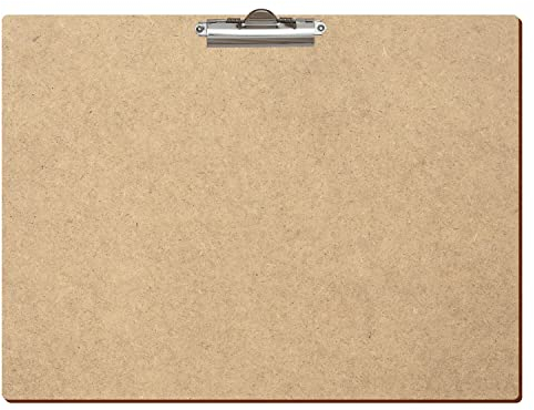 Bütic HDF/MDF Klemmbrett Standardform für DIN A3 A4 A5 A6 Clipboard aus 3mm starkem HDF
