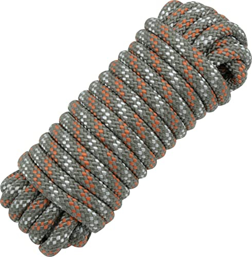 Chapuis - Corde Polypropylène/Polyamide Tressée - Résistance à la Rupture Indicative 1000 kg - Diamètre 10 mm - Longueur 7,5 m - Loisirs et Jardinage - Gris