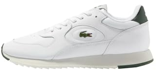 Lacoste Herren Low-Top Sneaker LINETRACK 2231 SMA, Männer Halbschuhe,Turnschuhe,Laufschuhe,schnürschuhe,schnürer,Weiss/GRÜN (082),42 EU / 8 UK