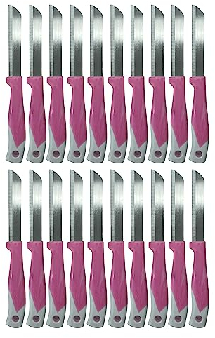 CLEARFEE Solingen Obsmesser Schälmesser Made in Germany aus Edelstahl Gemüsemesser Allzweckmesser Allesschneider sehr scharf (pink-weiß, 20)