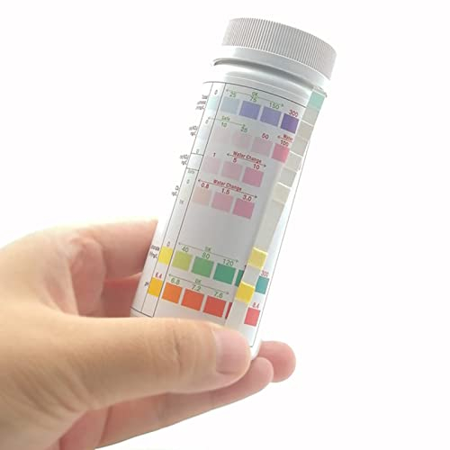 EviKoo Kit test per acquario, strisce reattive per acquario a 6 vie, kit test per acquario, tester per acqua, strisce reattive per acqua, per durezza generale pH carbonato durezza cloro