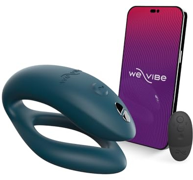 We-Vibe Sync O Vibratore di coppia - Sex toy vibrante a C con telecomando per donne - Controllato tramite app - Stimolazione del punto G e del clitoride - Resistente all'acqua e ricaricabile - verde