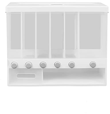 6in1 MüSlispender Kitchen Vorratsdose Lebensmittelspender KüChe LebensmittelbehäLter Dual Purpose Design Wandmontiert Wandmontage Mit Insektensichere Box 5 Entfernbare Partitionen GroßE Kapazitä
