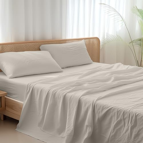 Ruggeri - Completo Letto Matrimoniale - 100% Morbida Microfibra di Alta Qualità - Federe + 1 Lenzuolo con Angoli + 1 Lenzuolo Sopra - Collezione Everyday (Grigio, Matrimoniale)