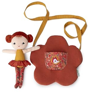 LILLIPUTIENS - Bolso para niños + Muñeca incluida - Mi Primera Bandolera - Forma de Flor - Desarrolla la imaginación - Tamaño 22x26cm - A Partir de 18 Meses