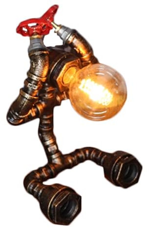 YQQZFWYH Lampada da Tavolo da Tavolo Vintage in Metallo Lampada Punk a Vapore Industriale retrò per caffè, Pub, Lampada da dormitorio