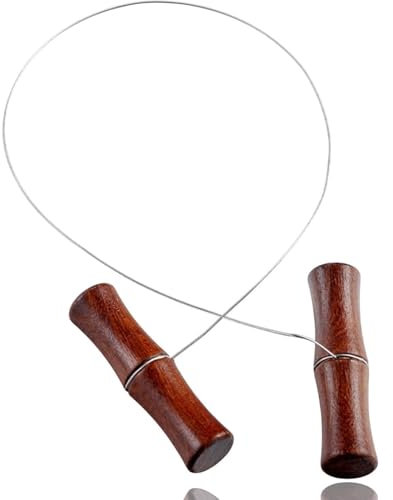 Cheese Wire, Stainless Steel Cutting Wire with Wood Handle, Cheese Cutter Wires for Cheeses, Dough, Clay, Pottery, Ceramics, Art Sculptures, Multifunctional Tool for Kitchen, Baking, Pottery Craft
