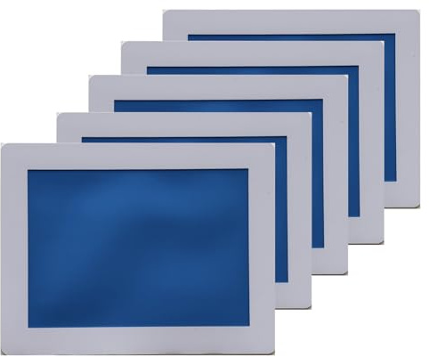 Pre-coated Screen-printing plates/For hand-printing, Easy to use/Good for water-based or oil-based inks/Safety, Durable & Reusable / 90 Mesh screen, 10 3/4” x 15, Pack of 5 plates