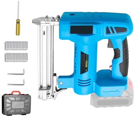 Pistola de clavos inalámbrica 2 en 1 y pistola grapadora, compatible con batería Makita de 18 V, incluye 500 clavos y 500 grapas, pistola de clavos eléctrica para carpintería (batería no incluida)