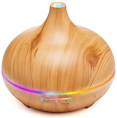 Aroma Diffuser for Essential Oil Large Room,Office Essential Oil Diffusers for Home Kids, Cool Mist humidifier for Bedroom Quiet with Ambient Light,Waterless Auto Off Aromatherapy, 1 count, pack of 1