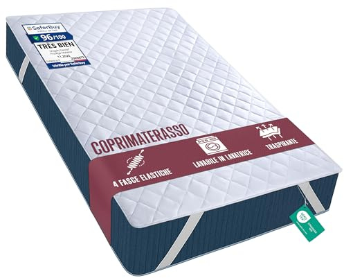 Madrassoverdrag Quiltat 90x190 cm Madrasskydd Madrassbadd Topper | Vadderat madrasskydd med elastiska hörnband, hotellkvalitet, nyfiber, Oeko-Tex-certifierat av Utopia Bedding