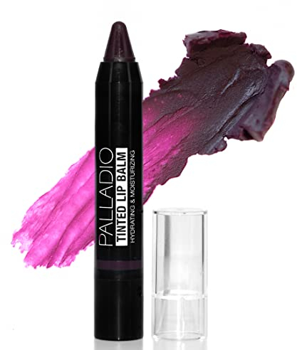 Palladio Tinted Lip Balm, Moisturizing and Conditioning Formula with Aloe & Shea Butter, Nourishing Vegan Chapstick For Cracked Lips, Apply Regularly to Dry Lips, Tinted Lip Moisturizer, (Sugar Plum)
