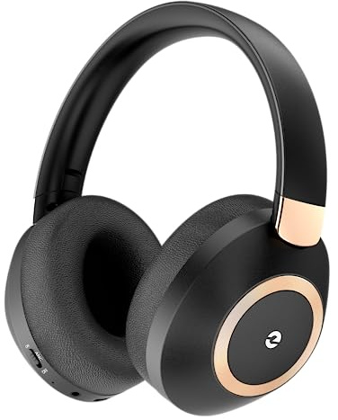EAORUL Active Noise Cancelling Headphones, 100H Playtime Headphones Wireless Bluetooth, Bluetooth Headphone with Mic, Over Ear Wireless Headphone with Deep Bass,Fast Charging for Travel