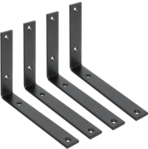 SAYAYO Schwerlastwinkel Regalwinkel Regalhalterung Schwerlast 200mm Metalle 90 Grad 4 Stück Winkel Regal Schwerlastkonsole für Wandmontage, EJZX23108B-4P