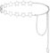 Jeffdad Damen Stern Gürtel Kleid Kettengürtel, Einstellbare Taillenkette Mode Silber Metall Kettengürtel Damen Metallgürtel Legierung Taille Gürtel Einstellbare Taillenkette Waist Chain Belt for Women