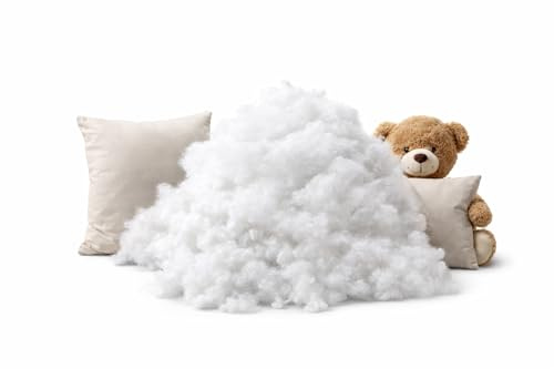 L22G Ouate de Rembourrage Fibre Creuse siliconée 100% Polyester Blanc Rembourrage pour oreillers Coussins et Peluches (250, Grammes)