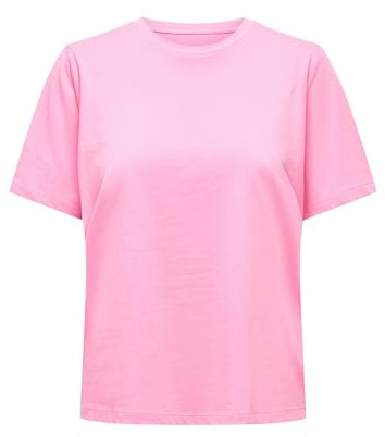 ONLY Damen Onlonly S/S Tee JRS Noos Kurzärmeliges T-Shirt Mit Normaler Passform Für Den Alltag, Sachet Pink, X-Small