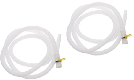 WHAMVOX 2pcs Washing Machine Hose Extension Flexible Drainage Tube for Air Conditioner Drain Water Pipe Clamps Compatible Faucets for Kitchen and Bathroom Use