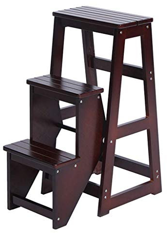 Heavy Duty Step Pall 2 steg Trästege Bärbar hopfällbar stol Hushållstrappstol Trappstege Breddad pall