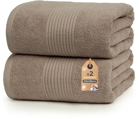 Cloud Pillow set asciugamani bagno 2 pezzi 100x150 cm – asciugamani da bagno 100% cotone 500 g/m2 – morbidi, assorbenti e resistenti – Standard 100 by OEKO-TEX