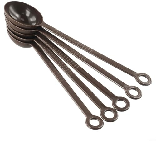 Eawfgtuw 5 cucharas medidoras de café de 10 g, cucharas dosificadoras de café de plástico para cafetera Moka y máquina de café espresso, herramientas de medición de granos