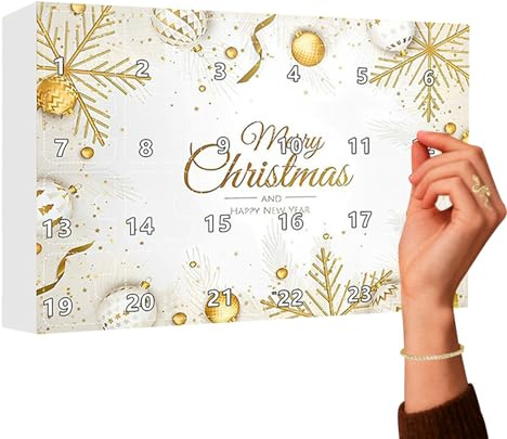 Krmoau Calendrier De L'Avent Compte À Rebours - 24 Jours Du Calendrier De L'Avent Bijoux,Bracelet de Mode | Pour Les Femmes, Les Filles, La Fille, L'Amie, Les Fêtes, La Soirée, Le Rendez-vous, La