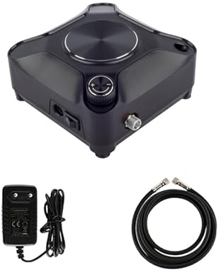 QUXVUIS Bomba de compresor de aerógrafo Duradera, Accesorios, Herramienta aerografía Recargable por USB, compresor aerógrafo Mano, Kit Belleza, Kit Maquillaje manicura, Pintura, Modelo en