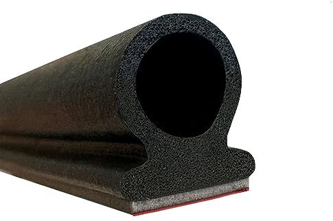 Goma estanqueidad Universal con adhesivo para junta de puerta, sellado puerta caravana, naval, maquinaria agrícola, todo tipo de funciones… (3 m)