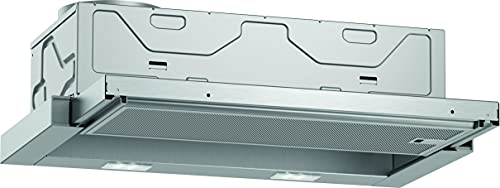 NEFF D46BR12X6 Dunstabzugshaube, Flachschirmhaube N 30, 60 cm, Abluft oder Umluft, silbermetallic [Energieklasse C]