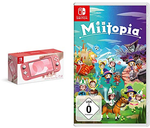 Nintendo Switch Lite, Standard, Koralle + Miitopia