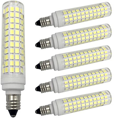 JZlamp BA15D E11 E12 E14 Luci LED dimmerabili Mini LED Ceramica Lampadine mais 15W Sostituire 150W Lampade alogene 220V per lampadario domestico (6Pcs),Warm white,E11