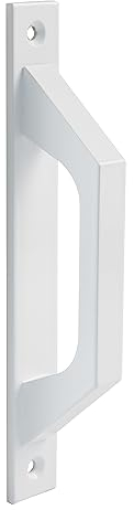 Amig - Poignée de porte droite en Aluminium - Poignée pour portes coulissantes ou partes battantes - 198 x 25 x 40 mm - Poignée droite fonctionnelle et confortable - Couleur Blanc