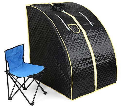 OHMG Sauna portable,1000W Sauna à vapeur, Sauna pliable cabine, Sauna infrarouge portable,Personal Spa at home avec le contrôleur de température à distance