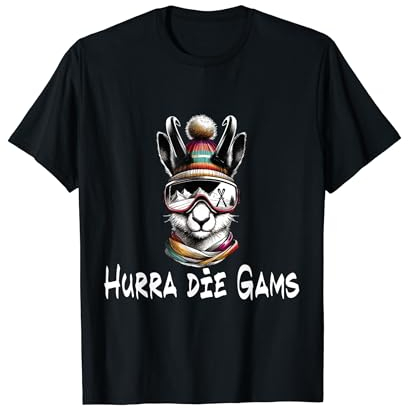 Apres Ski Hurra die Gams Winter Schiurlaub Hüttengaudi Ski T-Shirt