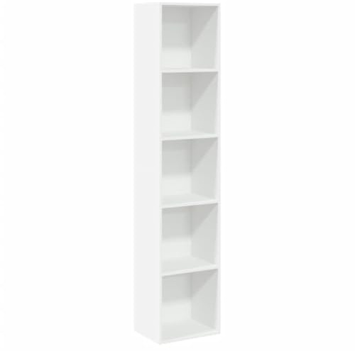 vidaXL Estantería librería Madera de ingeniería Blanco 40x30x189 cm, librería, estantería de Libros, Estante de Libros, librerías