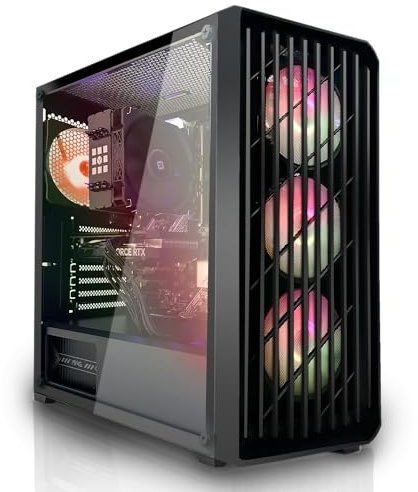 SYSTEMTREFF PC Gamer Basique AMD Ryzen 5 9600 6x5.2GHz | Nvidia RTX 3060 12 GB | 1To M.2 NVMe | 32Go DDR5 RAM | Windows 11 Pro | Ordinateur de Bureau pour Les Joueurs, Les Gamers & Streamer