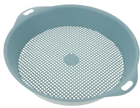 INOOMP de Tierra para jardín: Redondo para Arena y Roca con Asas para jardinería, macetas y bonsáis. de plástico para filtrar Tierra y Grava, Apertura de 3 mm.