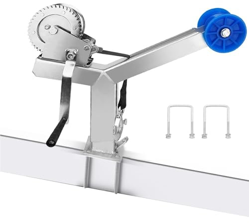 XIVUIFOI Adjustable Boat Trailer Winch Stand with Roller and Ratchet Systems,1200LB Capacity for Easy Loading and Securing on Motorboats, Fishing Boats