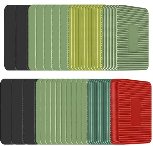 LIUZHUJ 60 Piezas Bloques de Acristalamiento, Espaciar Calzos para Cristales 1.5/2/3/5/10/15/20mm, PP Cuñas Plastico para Cristales 40 x 60 mm, Antideslizante, para Puertas, Ventanas, Terrazas