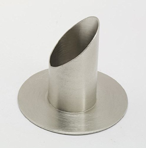 Kommunionkerzenhalter Langkerzen Messing, Silber, Ø 3,5 cm matt für Kommunionkerzen