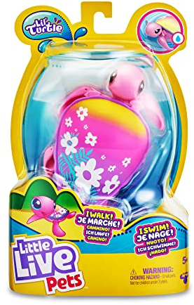 Little Live Pets - Tortugas Molonas Beachbloom, Mascota interactiva Que Nada en el Agua y Que se Mueve en Tierra como un Animal de Verdad, Juguete para niños y niñas Desde 5 años, Famosa (LPU08200)