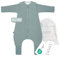 emma & noah Baby Schlafsack mit Füßen 3.5 TOG, Strampelsack für den Winter, Bio-Baumwolle, Abnehmbare Ärmel, Umschlagbare Beinchen (Essential Mint, 90 cm)