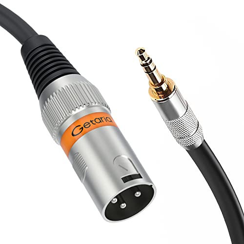 Getaria XLR maschio a 3,5 mm cavo1/8 TRS Jack a maschio cavo bilanciato 3,5 mm a 3 pin Cable (Male XLR to 3.5mm(1 Meters))