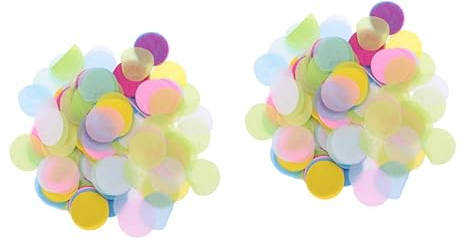 PRETYZOOM 2 Piezas Globos De Boda Confeti De Colores Confeti De Papel De Seda Confeti De Mesa Espolvorear Confeti Anillos Gruesos Acrílico Confeti De Unicornio Navidad Trozos De Papel