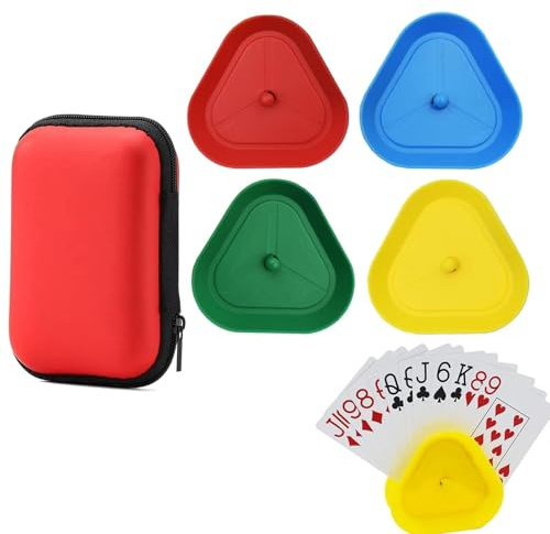 WNXBFO 5 Pcs Playing Card Holder Set, Playing Card Storage Set, Playing Card Holder, Card Game Holder for Cards Game, Poker Parties, Family Card Game Nights