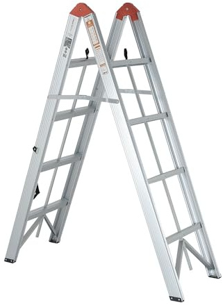 Climb Echelle Double Pliable et compacte en Aluminium 4 marches