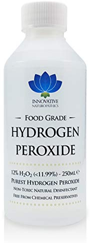 Food Grade Hydrogen Peroxide - Purest Grade 12% (<11.99%) - 250ml - Unstabilized and Additive Free - 40 Vols